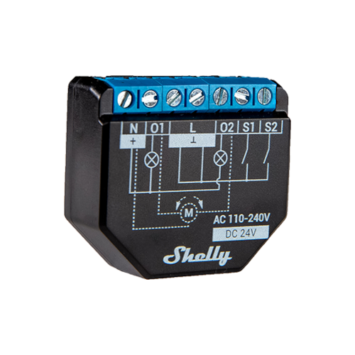 Shelly 2PM Plus, shutter module with power metering, WiFi - WiFi Switch